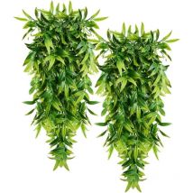 2 Pack Plants Suspendus Artificiels, Fausses Fausses De Vigne Ivy pour Le Patio Mariage De Chambre À Coucher