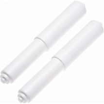 Jormftte - 2 Pack - White Toilet Paper Holder, Spring Loaded Replacement Roll