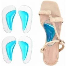 2 paires de gel, orthèses orthopédiques en silicone pour pieds plats, sems intérieures pour fasciite plantaire, gel de soutien de la voûte plantaire,