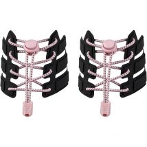 2 paires de lacets élastiques sans lacets Les enfants et les adultes n'ont pas besoin de nouer leurs lacets