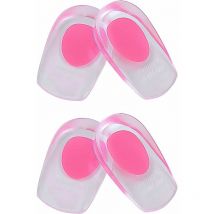 2 paires de talonnettes en gel de silicone pour le traitement de la fasciite plantaire, de l'épine calcanéenne et des douleurs du tendon d'Achille