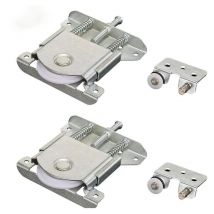 Dolaso - 2 pares de rodillos para puertas corredizas, ruedas deslizantes, ruedas para armarios, ruedas deslizantes para muebles, para gabinetes,