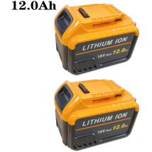 Mawiron - 2 pcs 18V 12.0Ah DCB200 Replacement for Dewalt Battery 18V DCB180 DCB181 DCB-182 DCB-183 DCB184 DCB185 DCB-184B-XJ with led