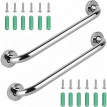 Laoa - 2 Pcs Acier Inoxydable Barre D'appui de Bain,Barre D'Appui En Inox Murale Robuste Poignée,Barre D'Appui inox Poignée, Sécurité Grab Bar pour