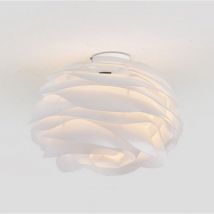 Modern Ceiling Light Semi Flush Mount Pendant Light Creative Hanging Lamp Shade For Bedroom Living Room Ø33CM - White