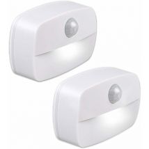 2 pcs Applique avec détecteur de mouvement autocollant, applique de salle de bain, convient pour chambre à coucher, couloir (lumière blanche) Fei Yu
