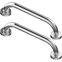 Petites Ecrevisses - 2 Pcs Barre Appui pour Salle de Bain en Acier Inox 35cm Barre de Sécurité Murale Poignée de Douche wc Baignoire avec Vis