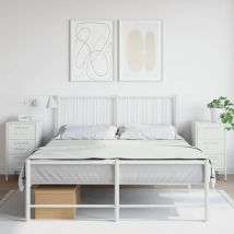 Bonnevie - 2 pcs Bedside Cabinet,Bed Cabine,Nightstand s White 36x39x68 cm Steel VSVS253707