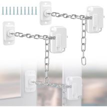 2 Pcs Bloque Fenetre Enfant, Bloque Fenetre Securite Enfant Réglable, Sécurité Enfants pour Portes Convient pourFenêtres, Machines à Laver, Armoires,