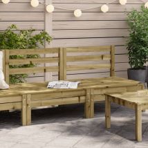 2 pcs Canapés de jardin,Canapé d'extérieur,Sofa de jardin sans accoudoirs bois pin imprégné CFW30742