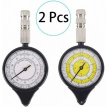Fuhuida Trading - 2 Pcs Carte Télémètre Odomètre Multifonction Compass Curvimètre Appareil, Opisomètre, Curvimètre, Distance Calculatrice Carte