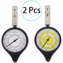 Fei Yu - 2 Pcs Carte Télémètre Odomètre Multifonction Compass Curvimètre Appareil, Opisomètre, Curvimètre, Distance Calculatrice Carte Mesureur