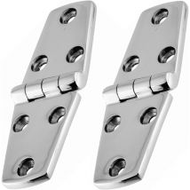 Gabrielle - 2 pcs Charnière pour Navire Acier Inoxydable 316 76 × 38 mm Charniere Porte Placard Utilisé pour Les Bateaux,Yachts,Charnières de Porte