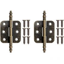 Thsinde - 2 Pcs Charnières Métalliques Antiques Charnières pour Tiroir Armoire Boîtes avec Vis