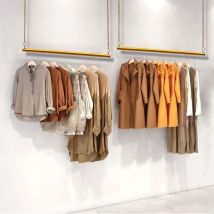2 Pcs Clothing Storage Chain 90cm Garment Rack Hanging Chain Wedding Dress Chain Hanging Rack For Clothing Retail Store Display Shelf, Gold