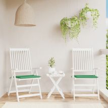2 pcs Coussins de chaise de jardin, Coussins de siège vert 50x50x3 cm tissu oxford KLZ29995 design in
