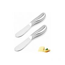 Fei Yu - 2 Pcs Couteau à Beurre, épandeur de Fromage et de Beurre, Lame en Acier Inoxydable Avec Poignée Ergonomique