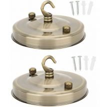 Support de lampe E27 - Accessoires de bricolage rétro avec crochet, base de suspension en cristal pour éclairage industriel, domestique et commercial