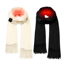 2 Pcs Écharpe Chauffante pour Femmes Hommes Foulard Chauffante USB Écharpe Électrique Douce Chaude Écharpe de Cou Chauffant Rechargeable pour Hiver,