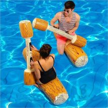 2 Pcs Ensemble Flottant Gonflable Jouets, Enfants Adultes Pool Party Jeux de Sports Nautiques Connectez-Vous Radeaux pour Flotter Jouets