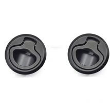 2 Pcs Fermeture éclair marine, poignée de trappe à fermeture éclair pivotante en acier inoxydable 316 pour armoires de portes marines,noir