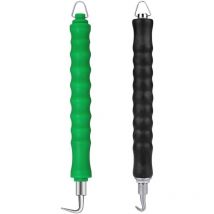 ZVD - Fil Twister Crochet pour Barres d'Armature - 2 Pcs, Outils de Torsion de Métal pour Béton (Courbe et Droit)