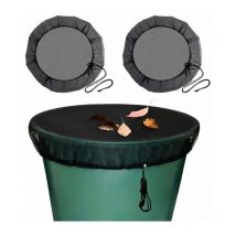 2 Pcs Filet pour Citerne de Pluie, Filet de Protection pour Tonneau de Pluie avec Cordon de Serrage, Filet de Protection Réglable, Protection Contre