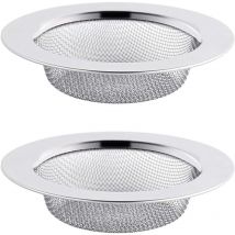 2 Pcs Filtre évier Cuisine, Filtre à évier en acier inoxydable, grille evier (Large)
