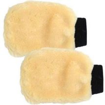2 Pcs Gants de Lavage Microfibre Gants de Nettoyage Auto Séchage Rapide sans Rayures pour Voiture