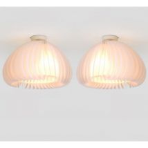 Modern Ceiling Light Semi Flush Mount Pendant Light Creative Hanging Lamp Shade For Bedroom Living Room Ø32CM 2Pcs