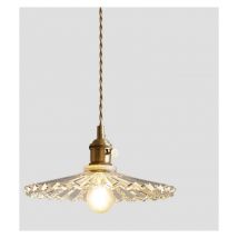 Wottes - Vintage Pendelleuchte Glas Hängelampe Lampenschirm Geflochtene Flexible Wire Deckenleuchte