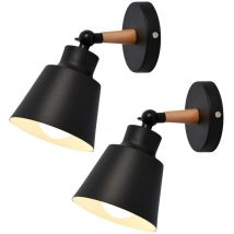 2Pcs Lampada Parete Decorareazione Creativo Minimalisto Moderno Soggiorno Camera Letto Applique Parete Ferro Battuto
