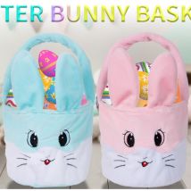 2 Pcs Sacs de Pâques DIY Panier de Pâques Oreilles de lapin Sacs Décoratifs Cadeaux
