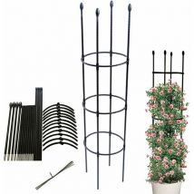 Treillis de balcon cadre grimpant clematis moon climbing plant flower holder outdoor indoor gardening flower pot holder grid - treillis hauteur 133cm