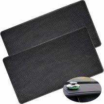 2 Pcs Tapis Anti-Glisse Voiture, 27 x 15 cm Tapis Antidérapant en SiliCône Mat Universel Support pour Smartphone Tablette - Tableau de Bord/Table de