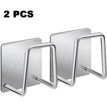 2 pcs évier de cuisine porte-éponge égouttoir, accessoires en acier inoxydable étanche éponge cadre sans poinçon collant évier égouttoir