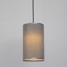 Wottes - Modern Pendant Light Fabric Ceiling Hanging Lamp Shade Adjustable Chandelier for Living Room Bedroom Silver - Silver