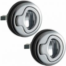 Simplicity - 2 Pcs Zinc Alloy Flush Hatch Latch, Flush Door Latch Lock Pull Hatch Slam Latch Lock for Boat Motorhome, Silver