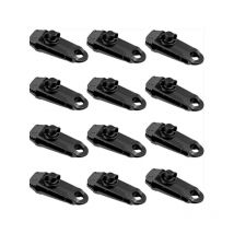 2 Pèces Clips de Bâche Sécurise, Clips de Tente en Plastique Multifonctions pour Activités Camping Canopy - Noir