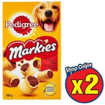 2 Pedigree biscrok markies snack biscotti per cane ripieni con midollo da 500 gr