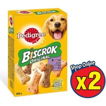 2 Pedigree biscrok original snack biscotti per cane da 500 gr