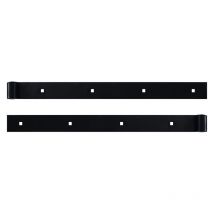 2 Pentures droite, Noir, Acier, Longueur 450 mm, pour Volet Battant Bois ou pvc