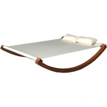 Schaukelbank Für 2 Personen Aus Holz In Beige Amadora