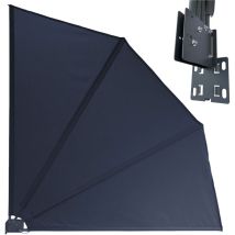 Sichtschutz Fächer 115 X 115 Cm Easy Mount Grau Blickdicht Balkon Trennwand Windschutz Sonnenschutz