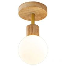 Lampada a Soffitto Moderno Luce a Soffitto Interna Semplice Plafoniera da Soffitto Legno Per Camera Scuola Corridoio