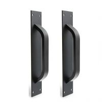 2 pezzi (nero) maniglia per porta del fienile in lega di zinco - maniglie per porte scorrevoli per porte tagliafuoco, maniglie per porte di armadi