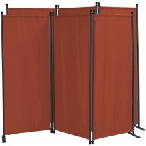 Quick-star - 2 Pezzi Paravento da Giardino 170 x 165 cm 3 parti pieghevole Divisorio in Tessuto Protezione della Privacy Rosso-Arancio