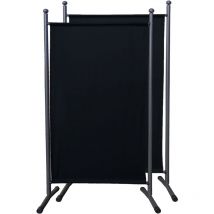 Quick-star - 2 Pezzi Paravento da Giardino 180 x 78 cm Divisorio in Tessuto Protezione della Privacy Nero