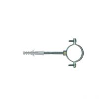 Elematic - Collier e/cl 1.1/4' 2 pcs en acier galvanise' avec vis de raccordement et bouchon 10 mm colliers de tuyau de gouttie're support de tuyau
