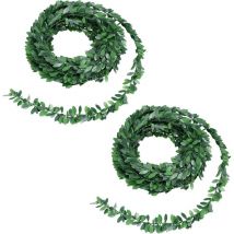 2 Pièces 7,5M Guirlande Feuilles Artificielles Couronne de Lierre Artificiel Vignes Artificielles pour Porte Fenêtre Mur Fenêtre Partie Home Decor